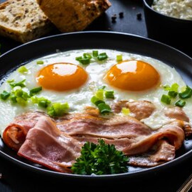 Eggs with Salami
